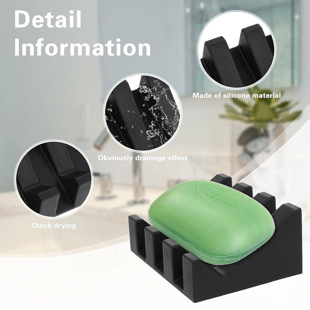 2 Pcs Silicone Soap Dish Holders Two Colours | StorageOZ