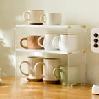 2 Tier Acrylic Cup Holder Desktop Storage | StorageOZ