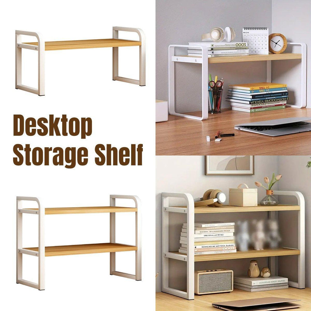 Adjustable Desktop Bookshelf One or Two Tiers | StorageOZ