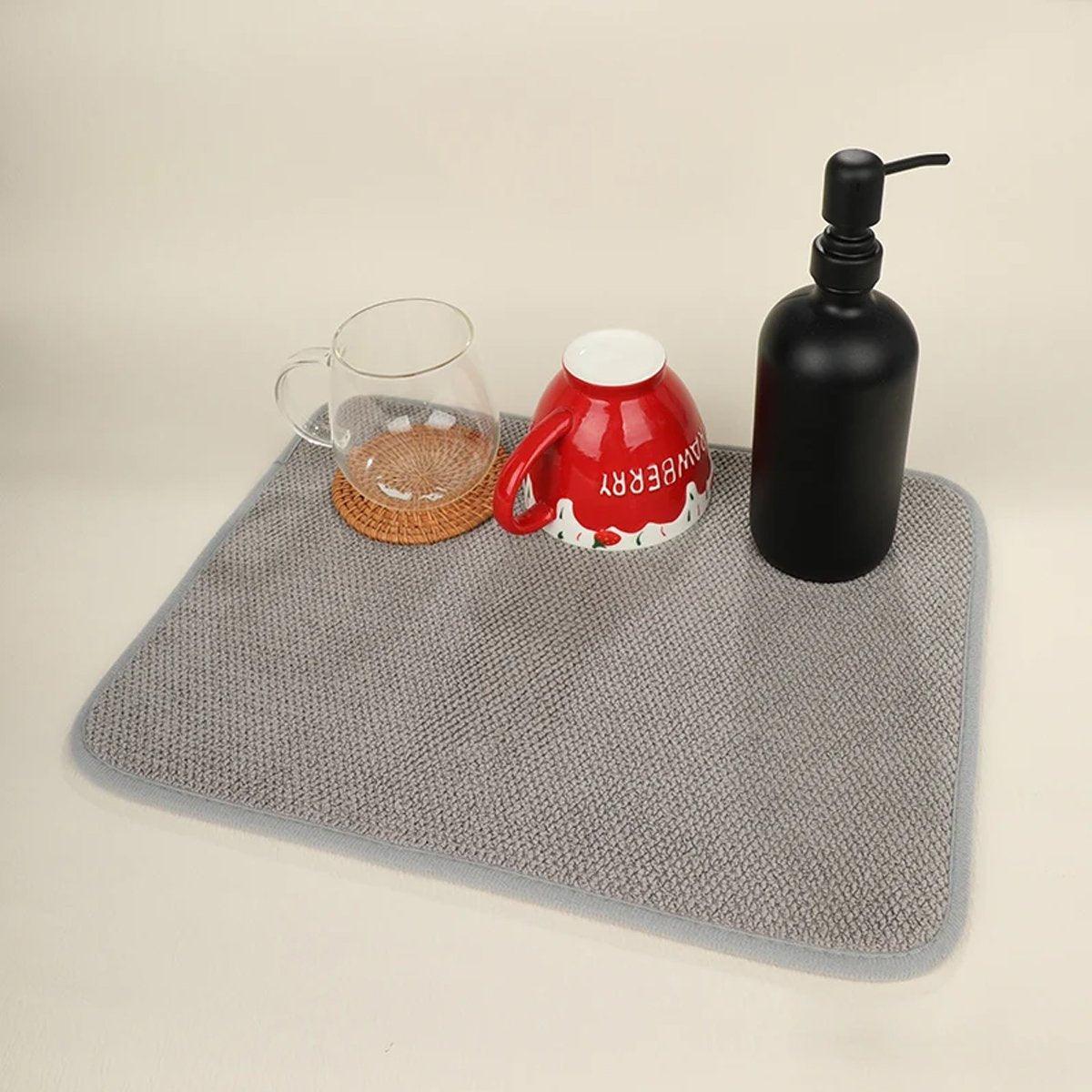 3 Pcs Microfiber Kitchen Dish Drying Mats | StorageOZ