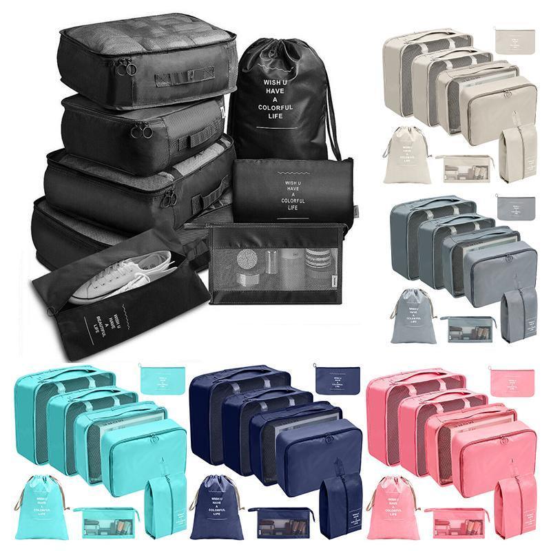 8 Pcs Waterproof Packing Cubes Six Colours | StorageOZ
