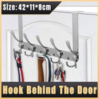 5 Hook Stainless Steel Over Door Coat Rack | StorageOZ