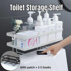 Stainless Bathroom Wall Storage Rack Two Colours | StorageOZ