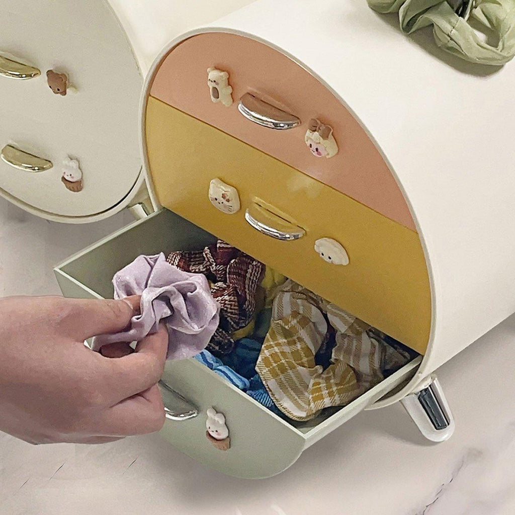 Round Multi Drawer Storage Box Two Colours | StorageOZ
