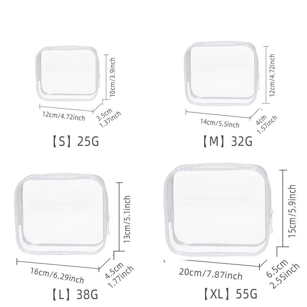 4 Pcs PVC Cosmetic Storage Bags Nine Colours | StorageOZ