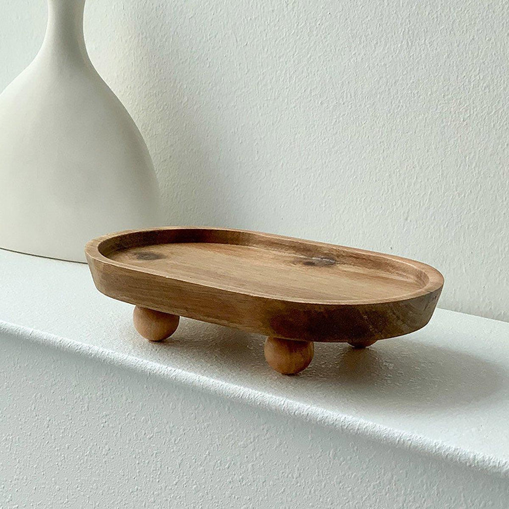 Wooden Oval Tray Home Storage Display Set | StorageOZ