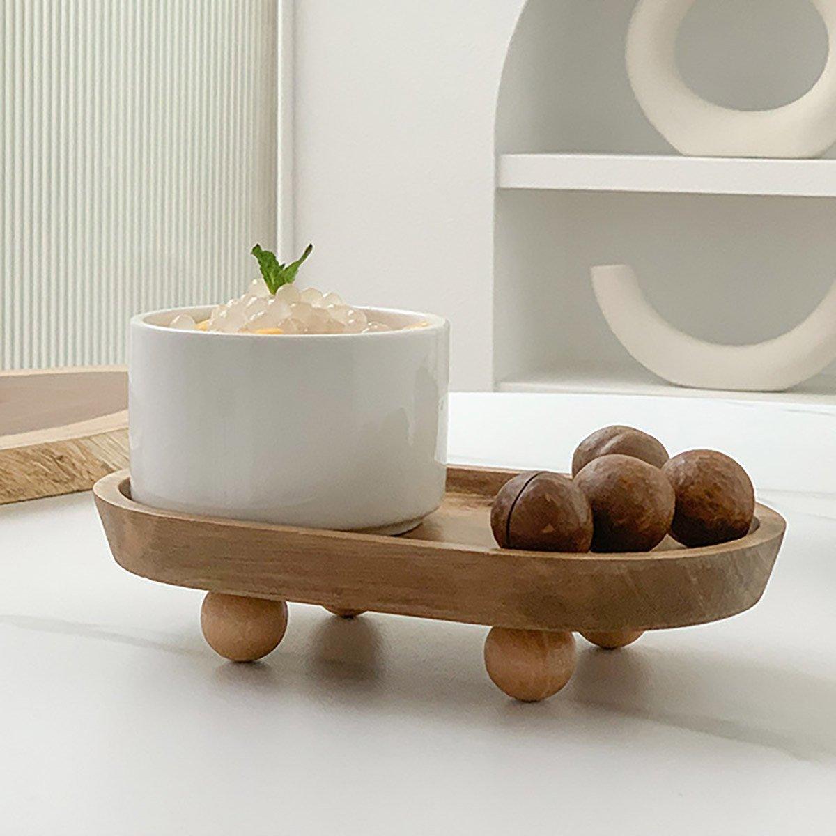 Wooden Oval Tray Home Storage Display Set | StorageOZ