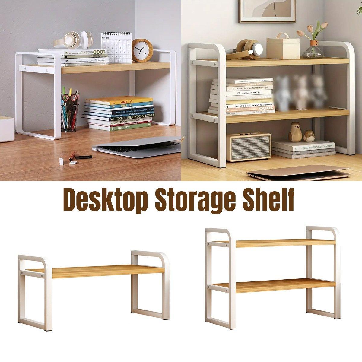 Adjustable Desktop Bookshelf One or Two Tiers | StorageOZ
