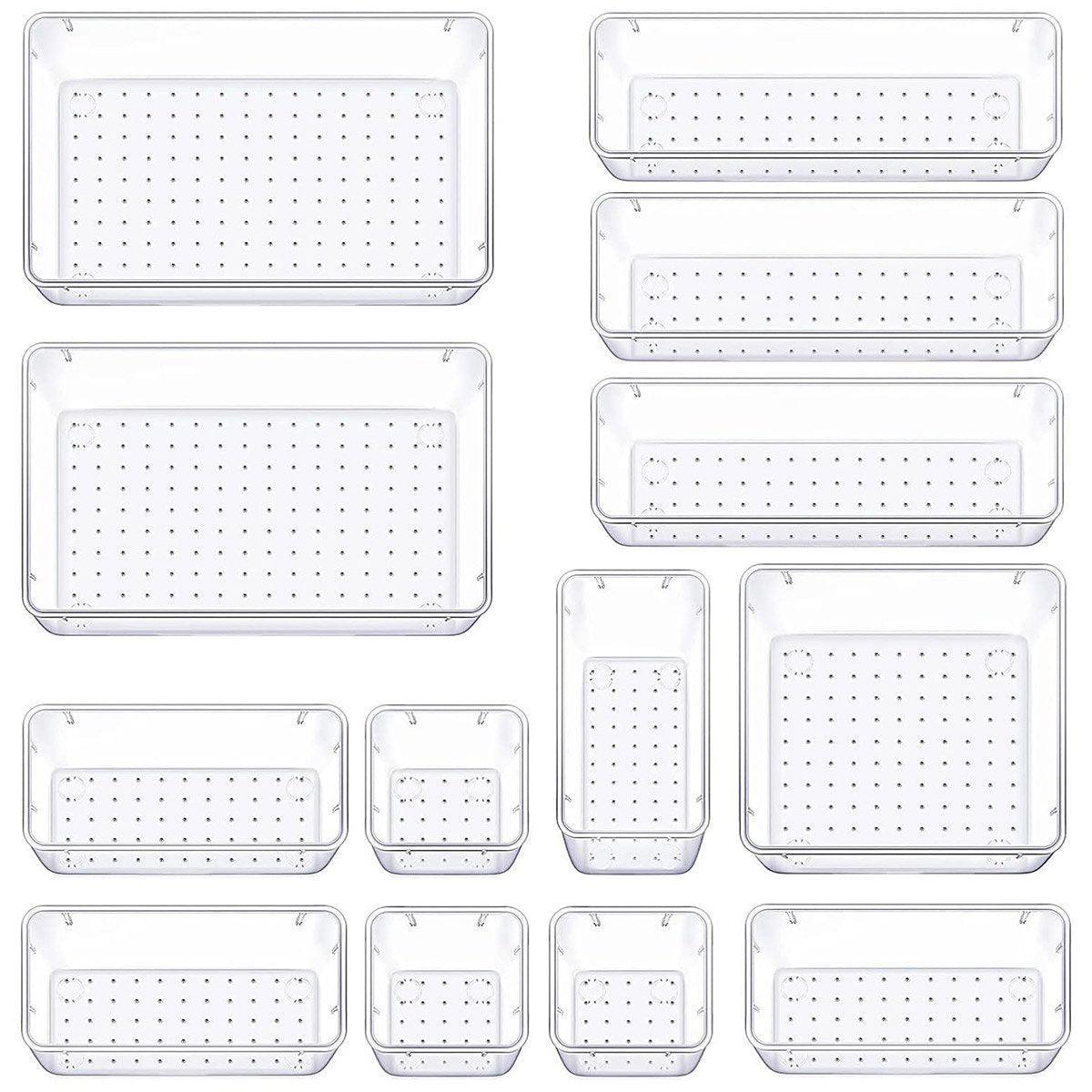 Clear Drawer Organiser Set in Three Packs | StorageOZ