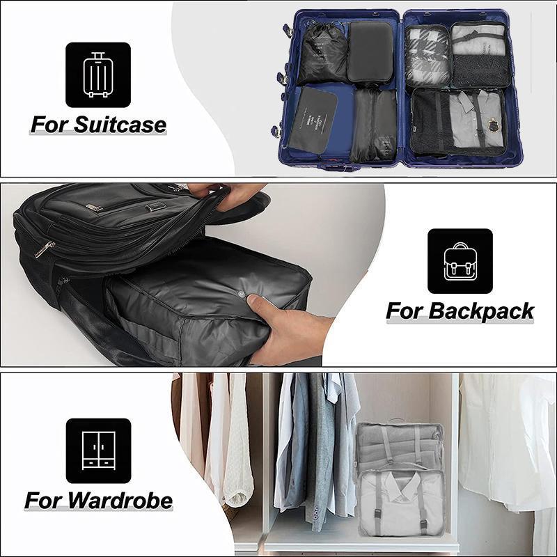 7 Pcs Oxford Packing Cube Set Six Colours | StorageOZ