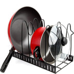 Vertical Iron Pot Lid Rack in Two Heights | StorageOZ
