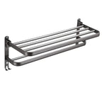 Punch Free Grey Aluminium Bathroom Towel Rack | StorageOZ
