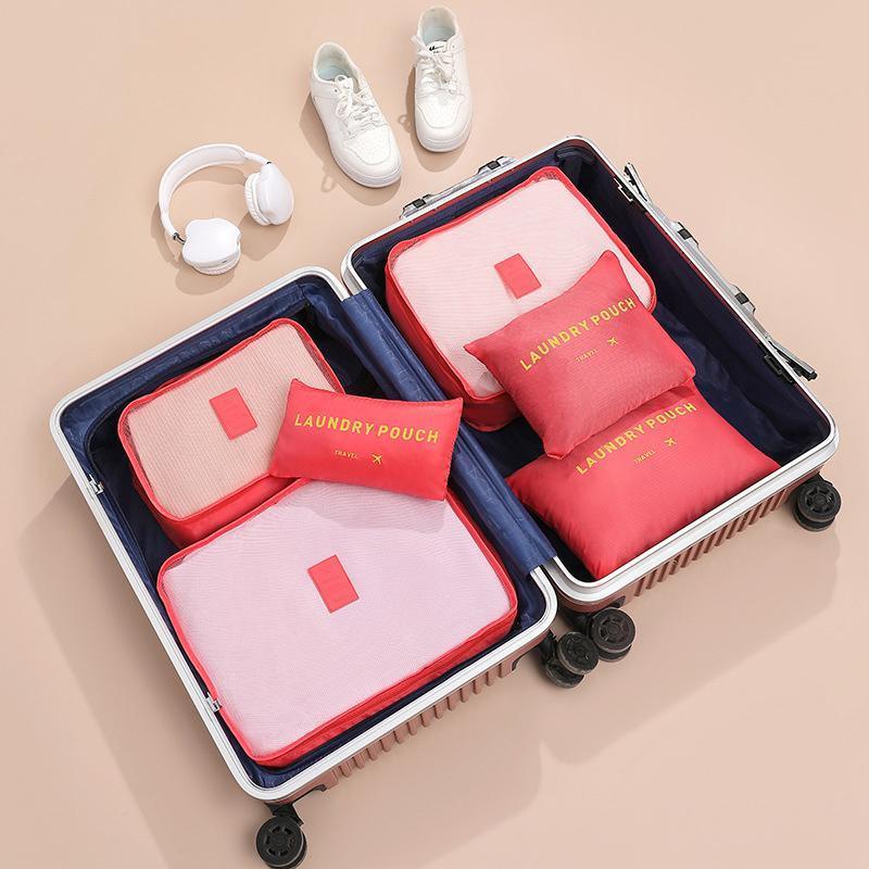 6 Pcs Luggage Organiser Set Seven Colours | StorageOZ