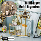 Two Tier Metal Marble Tray Storage Rack Set | StorageOZ