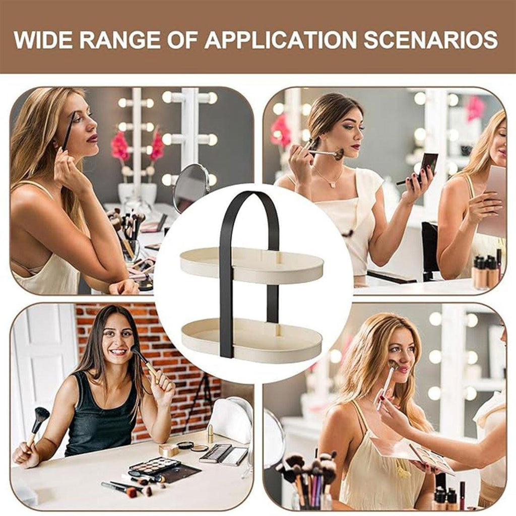 Two Tier Desktop Beauty Storage Rack Two Colours | StorageOZ