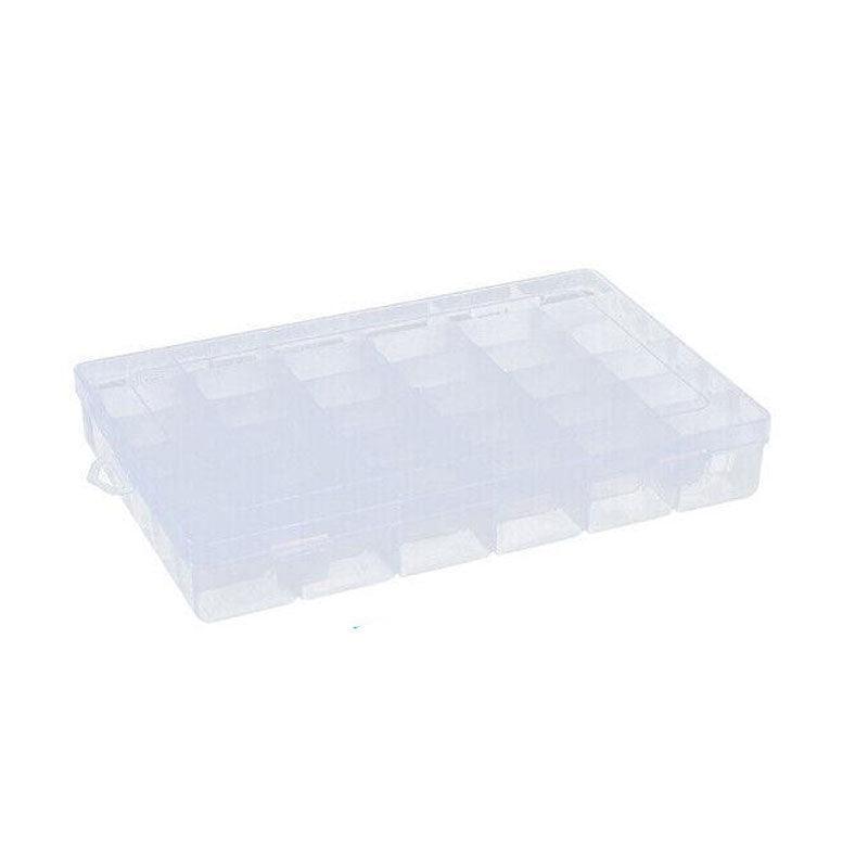 36 Slot Clear Compartment Storage Box Case | StorageOZ