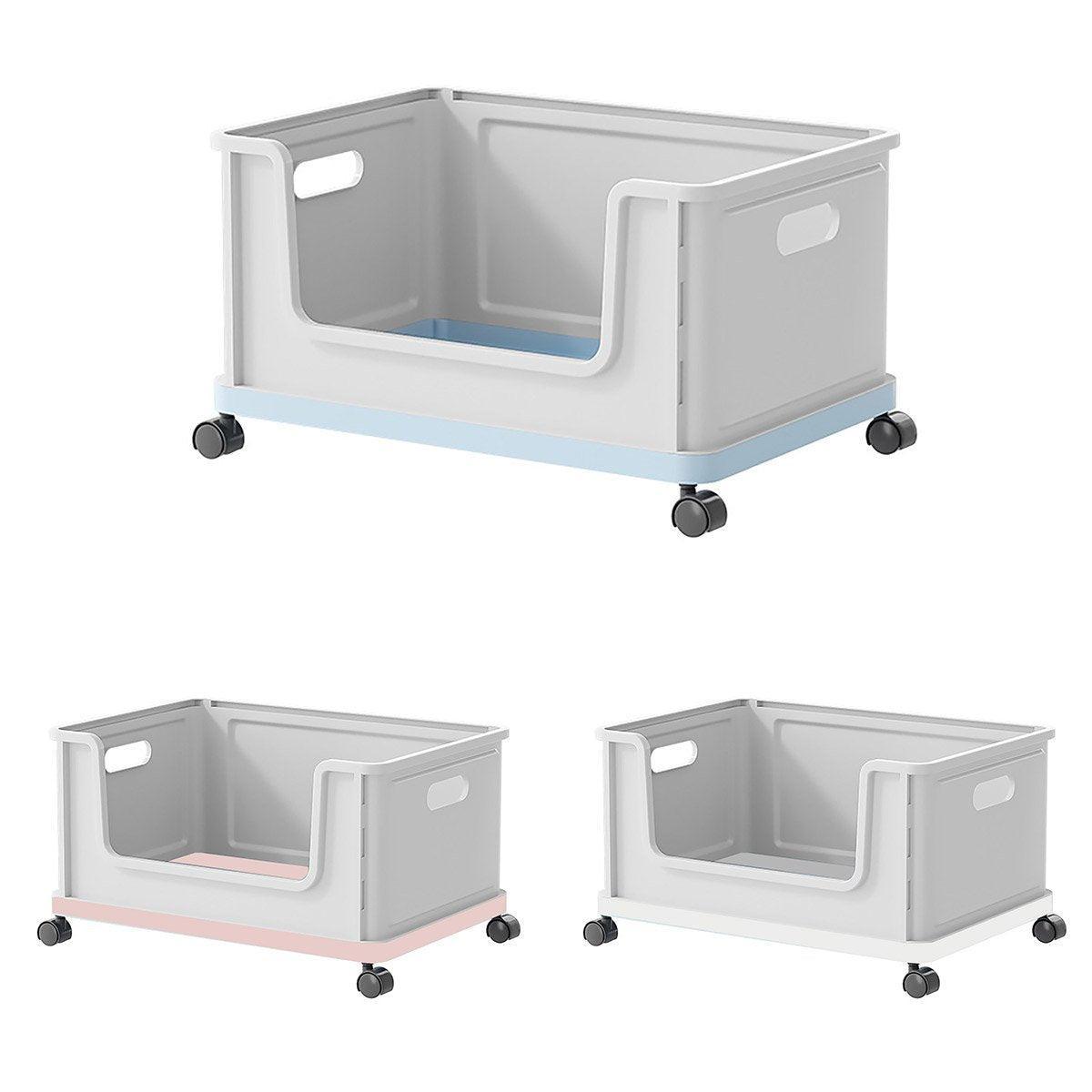 Under Desk Rolling Book Box Three Colours | StorageOZ