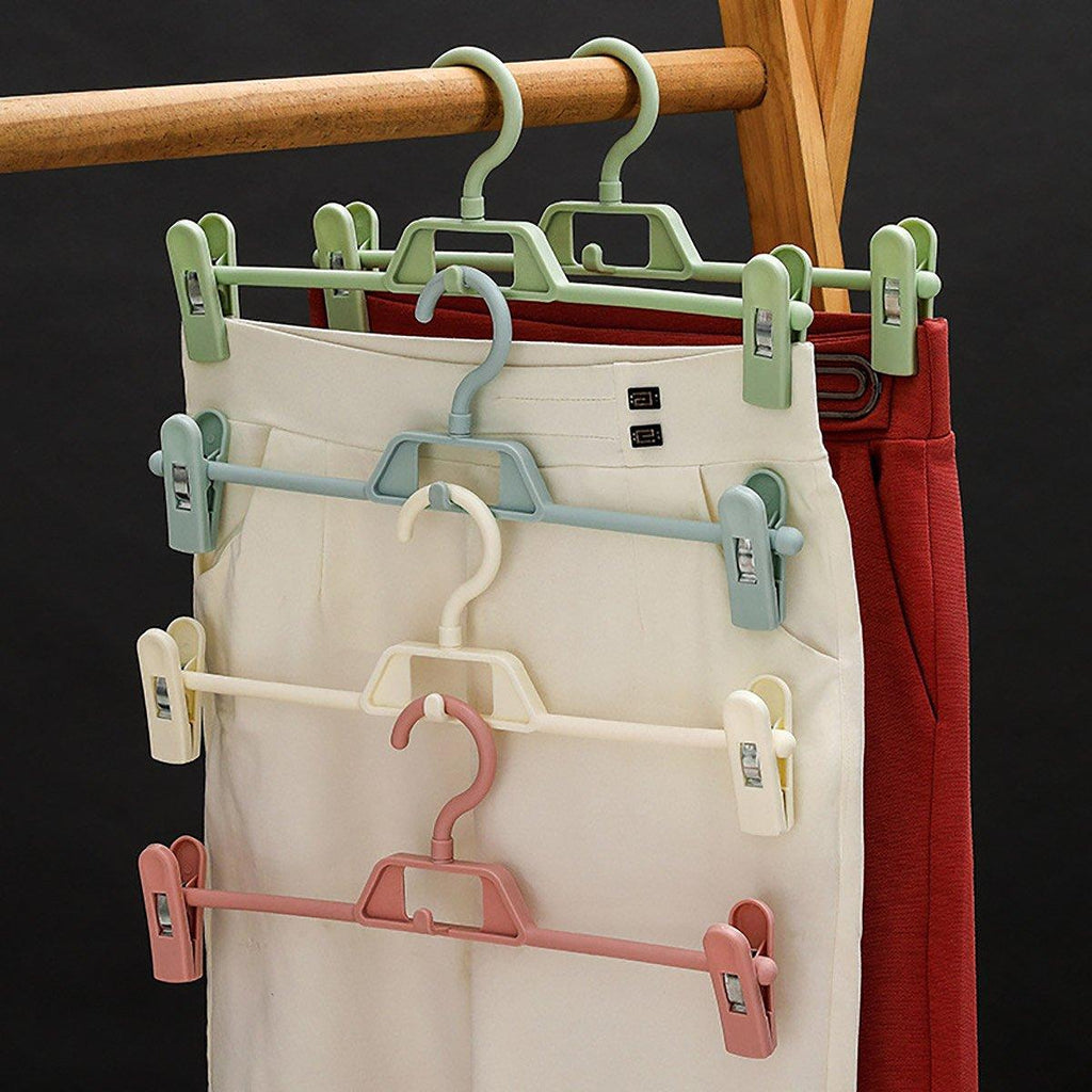 10 Pcs Clip Trouser Hangers in Six Colours | StorageOZ