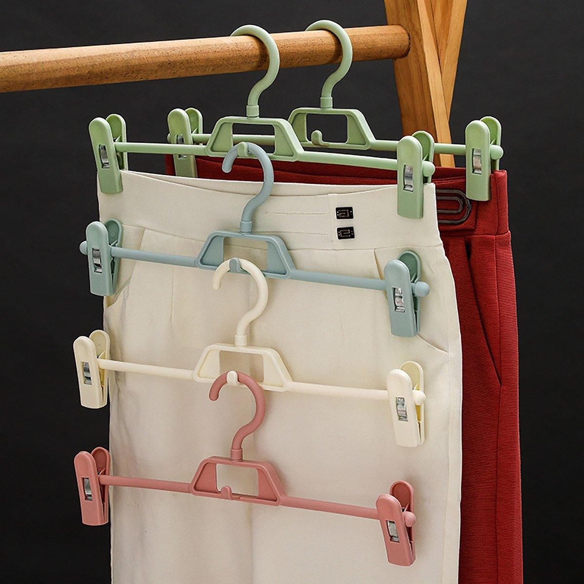 10 Pcs Clip Trouser Hangers in Six Colours | StorageOZ