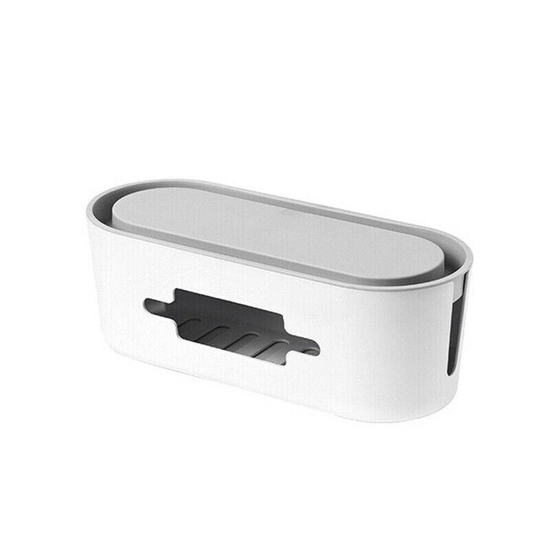 Lid Cable Management Box in Grey or White | StorageOZ