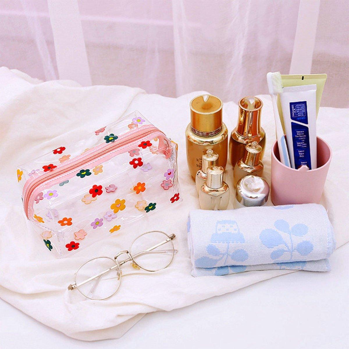 2 Pcs Clear PVC Travel Makeup Storage Bags | StorageOZ