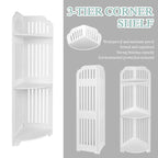 3 Tier Bathroom Corner Storage Shelf Rack | StorageOZ
