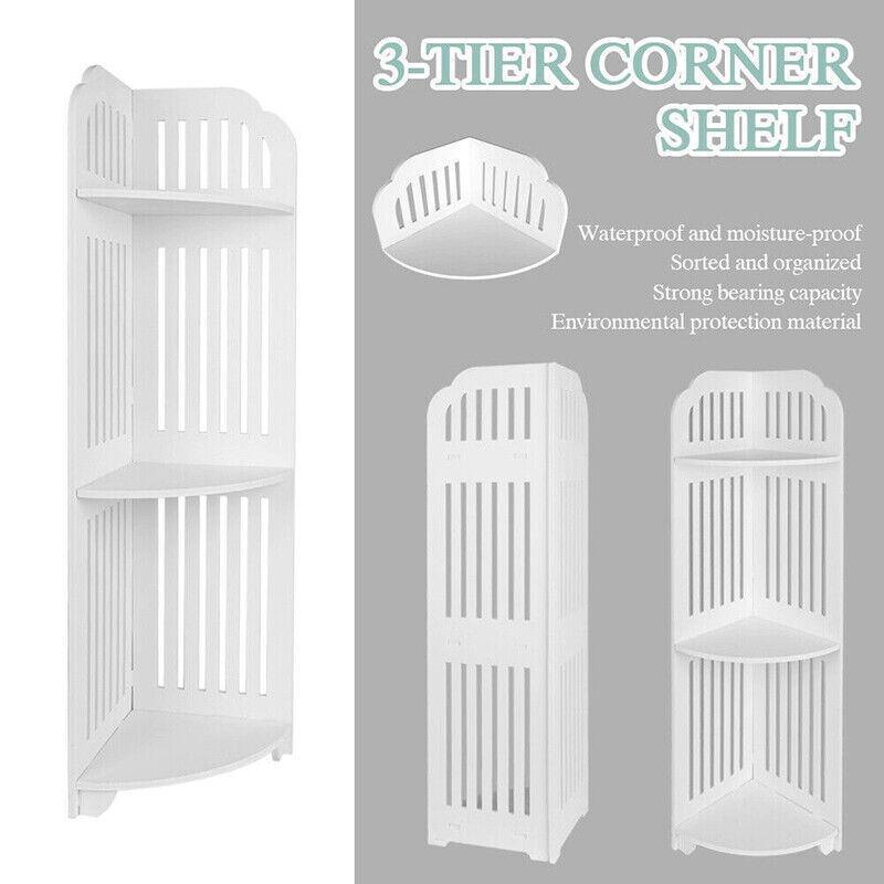 3 Tier Bathroom Corner Storage Shelf Rack | StorageOZ