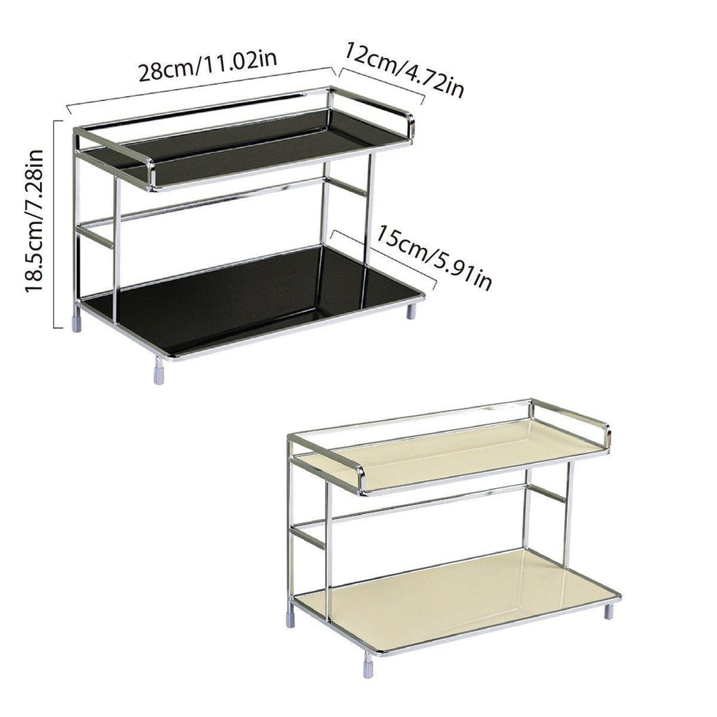Two Tier Iron Cup Storage Rack Two Colours | StorageOZ