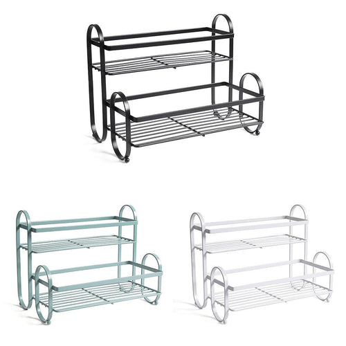 Iron Double Shelf Countertop Storage Rack | StorageOZ