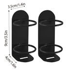 2pcs Iron Wall Mounted Toothbrush Holder No Punch Bathroom Storage Shelf Rack