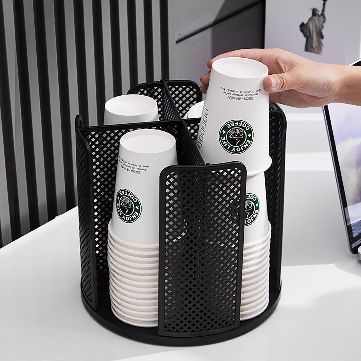 4 Compartment Rotating Cup Holder Three Colours | StorageOZ