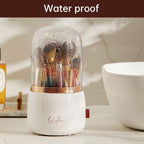 Makeup Brush Holder with a Clear Dome Lid | StorageOZ