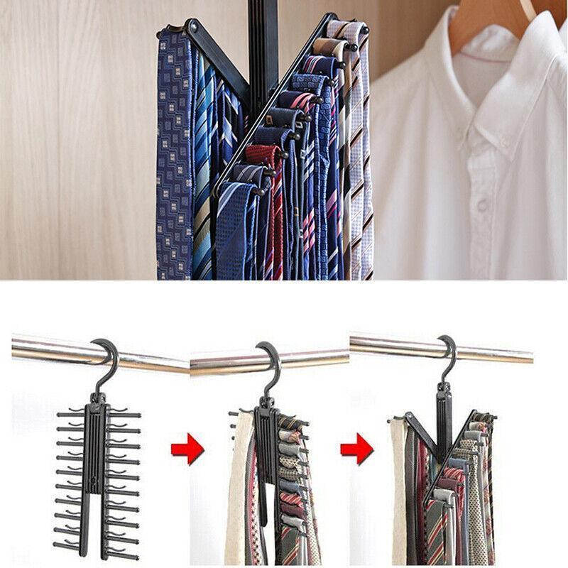 360 Rotating Tie Hanger Holds 20 Accessories | StorageOZ