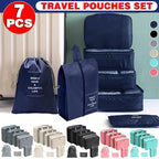 7 Pcs Oxford Packing Cube Set Six Colours | StorageOZ