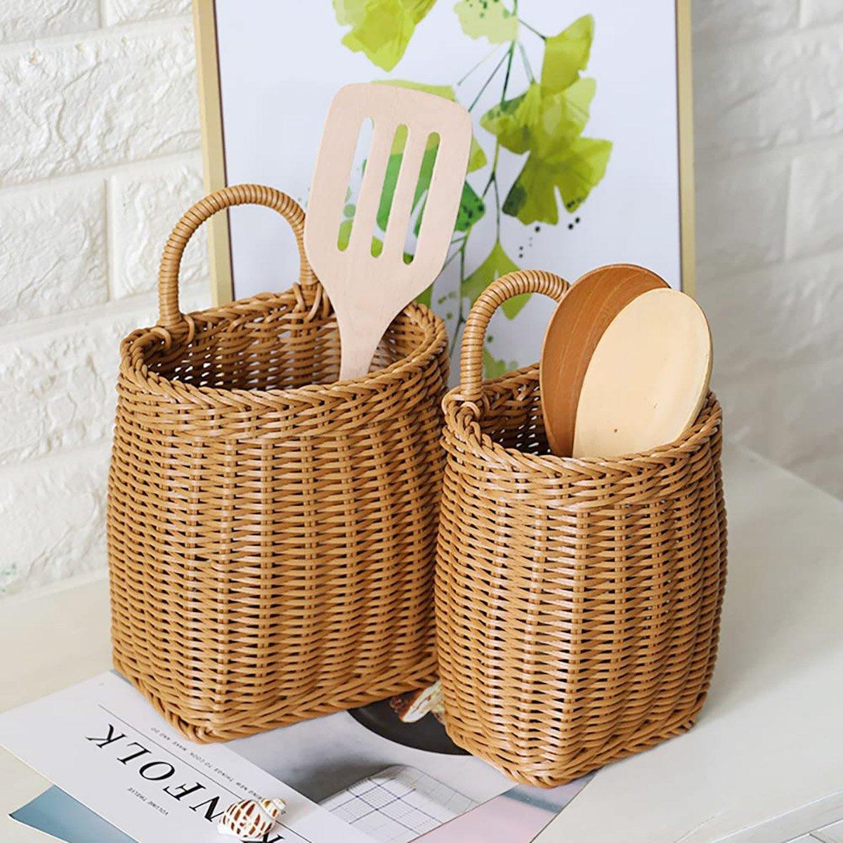 Rattan Style Hanging Basket in Two Sizes | StorageOZ