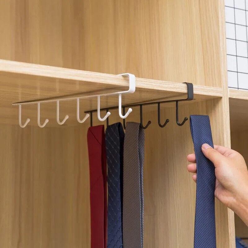 2 Pcs 6 Hook Iron Wall Rack in Two Colours | StorageOZ