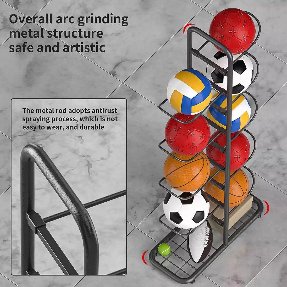 Multi Layer Basketball Storage Rack Iron Frame | StorageOZ