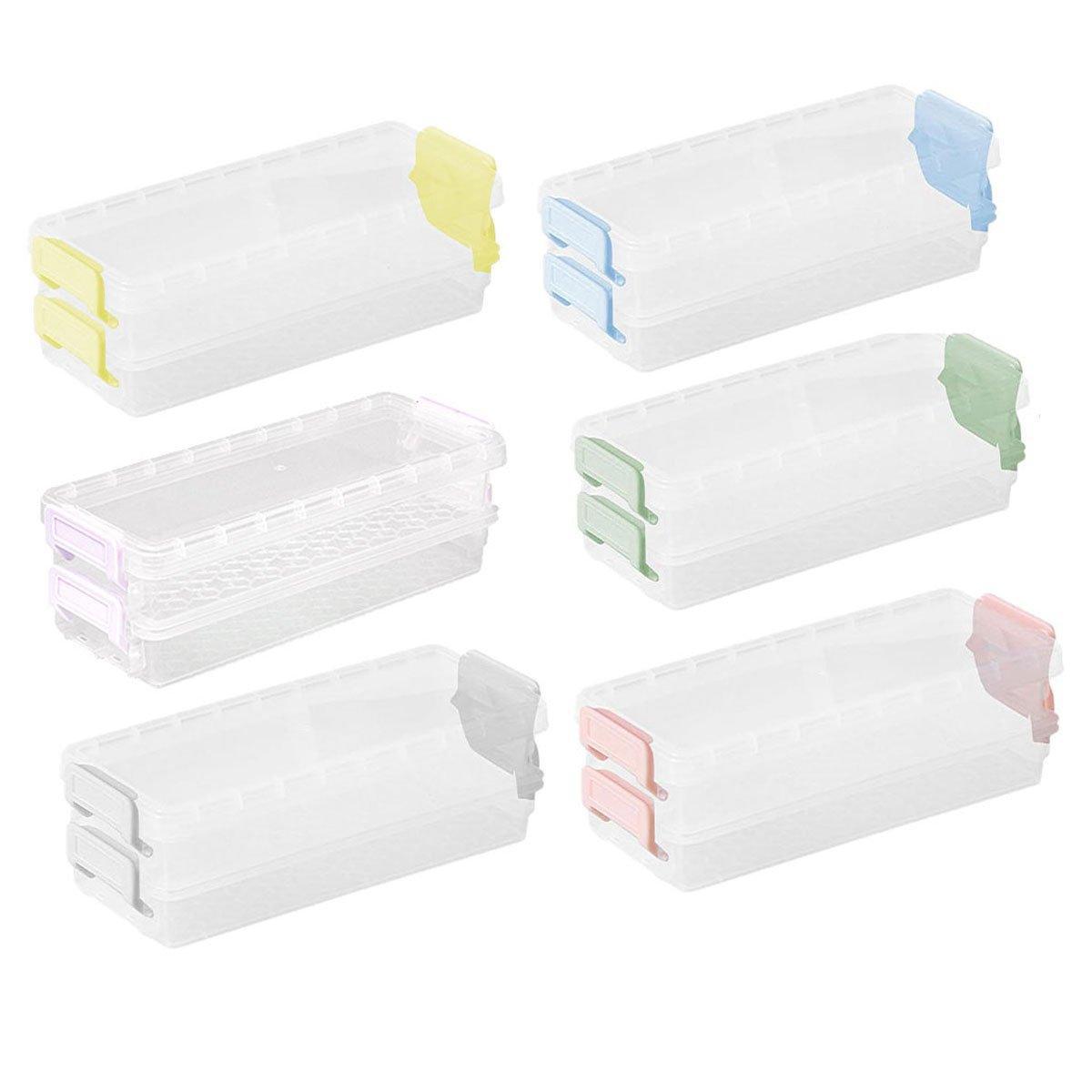 3 Pcs Clear Desktop Storage Boxes Six Colours | StorageOZ