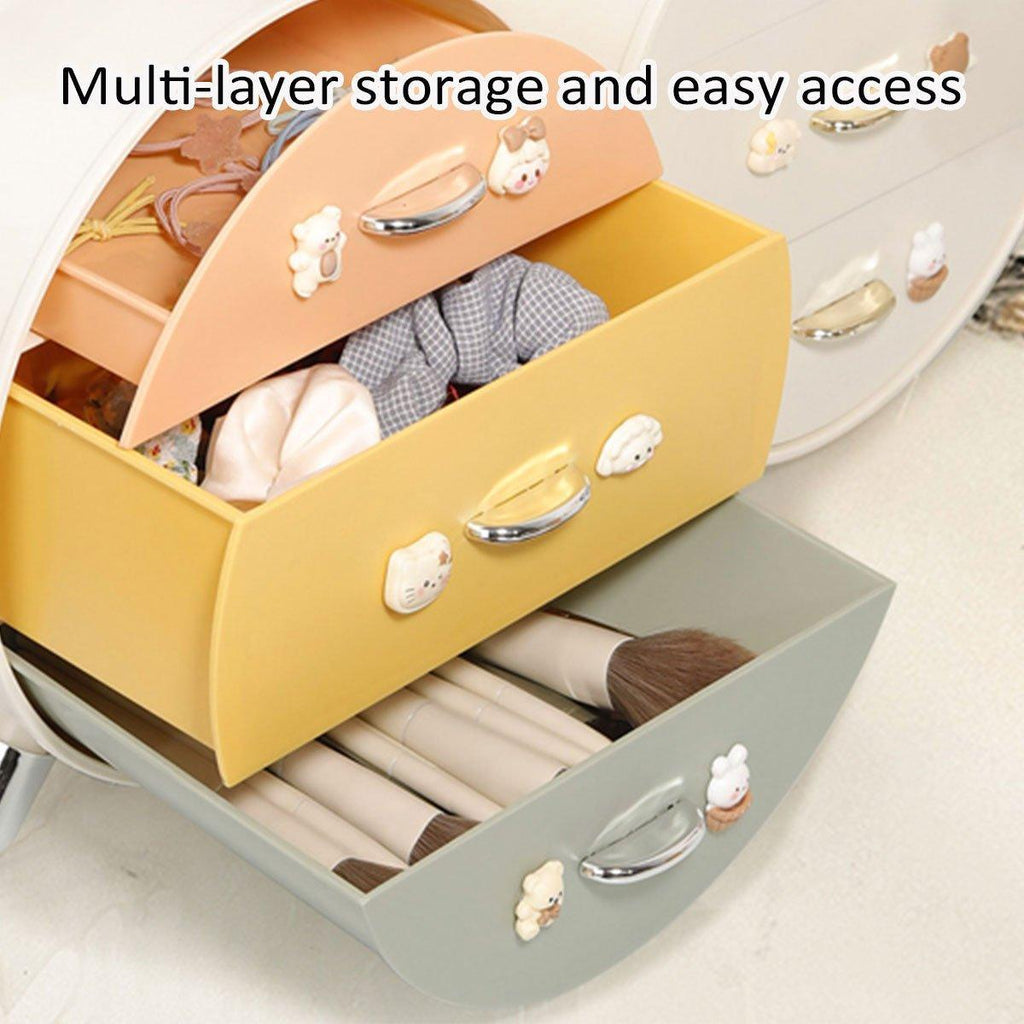 Round Multi Drawer Storage Box Two Colours | StorageOZ