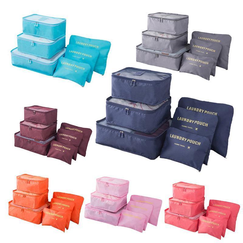 6 Pcs Luggage Organiser Set Seven Colours | StorageOZ