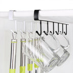 2 Pcs 6 Hook Iron Wall Rack in Two Colours | StorageOZ