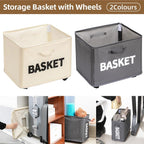 Rolling Collapsible Storage Basket Two Colours | StorageOZ
