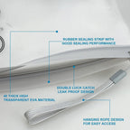 10 Pcs EVA Frosted Zipper Pouches Two Colours | StorageOZ