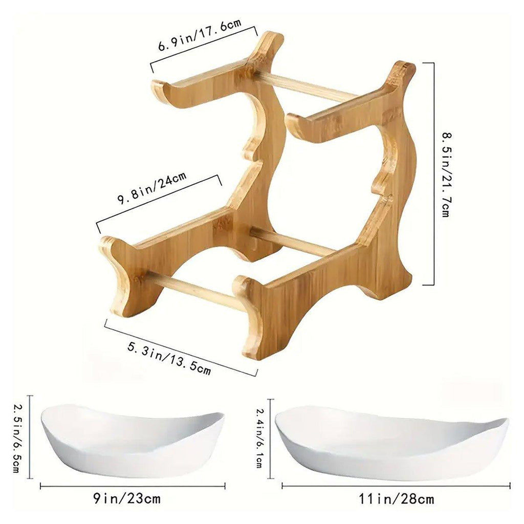 2 Tier Bamboo Fruit Tray in Three Colours | StorageOZ
