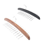 Wood Tie Scarf Hanger with 24 Fold Hooks | StorageOZ