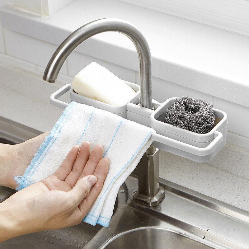 Adjustable Kitchen Sink Faucet Drain Rack | StorageOZ