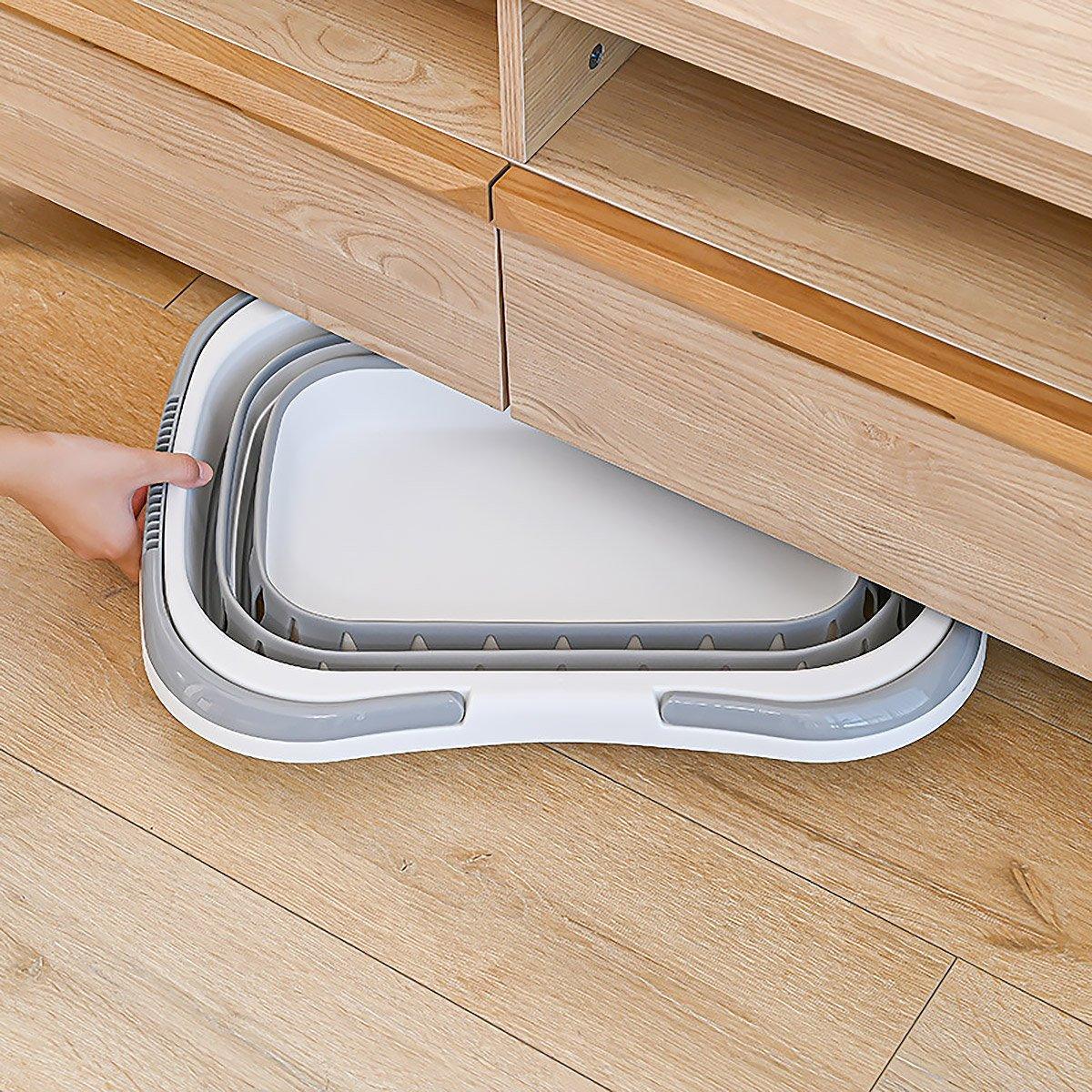 Folding Plastic Laundry Basket Two Colours | StorageOZ