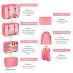 7 Pcs Oxford Packing Cube Set Six Colours | StorageOZ