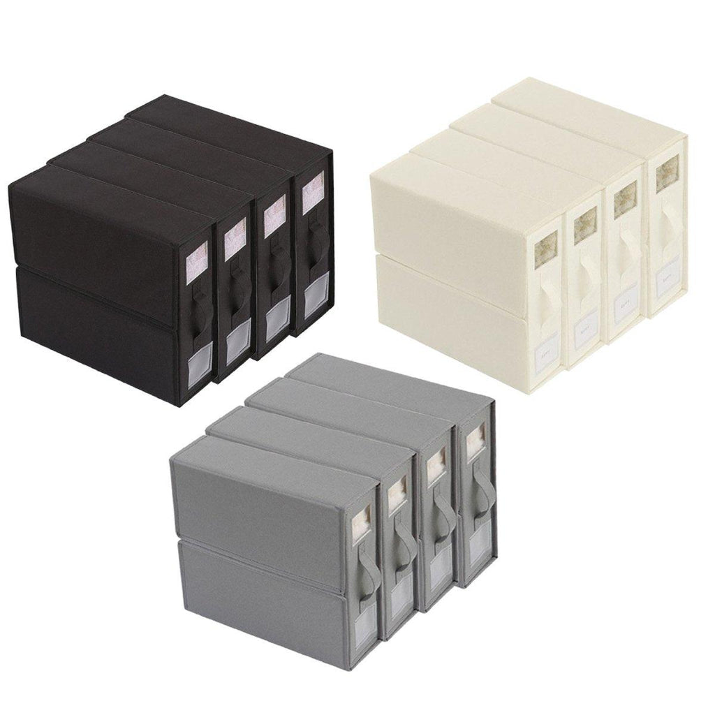 4 Pcs Collapsible Storage Boxes Three Colours | StorageOZ