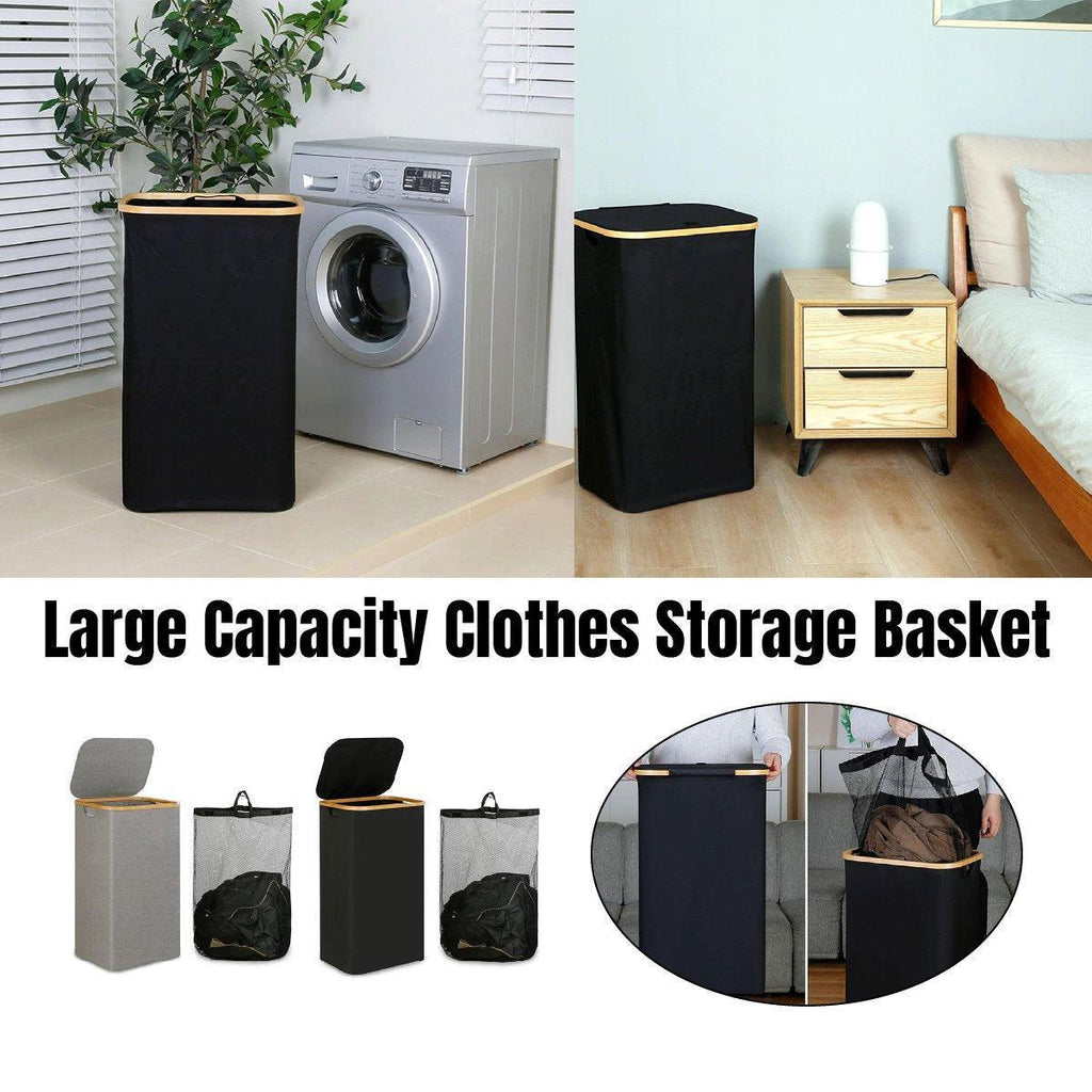 Bamboo Rim Laundry Hamper in Two Colours | StorageOZ